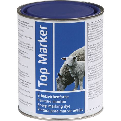 Peinture marqueur kerbl bleu 1000ml lavable séchage rapide