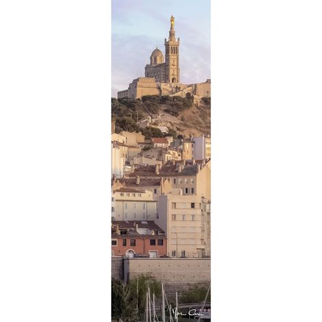 Tableau sur toile Notre-Dame de Marseille 30x97 cm - Impression sur Toile Murale Décorative - Image imprimée en HD sur Toile - Toile sur Châssis en Bois FSC - Fabriqué en France