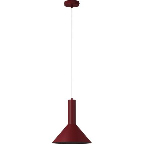 Suspension minimaliste conique bordeaux 1xE27 15W VITRUM Sigma Lighting (1/2)
