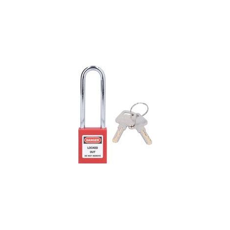 Cadenas de sécurité industriel en acier inoxydable 3 pouces avec 2 clés – Verrou d’isolement anticorrosion pour maintenance électrique (1/5)