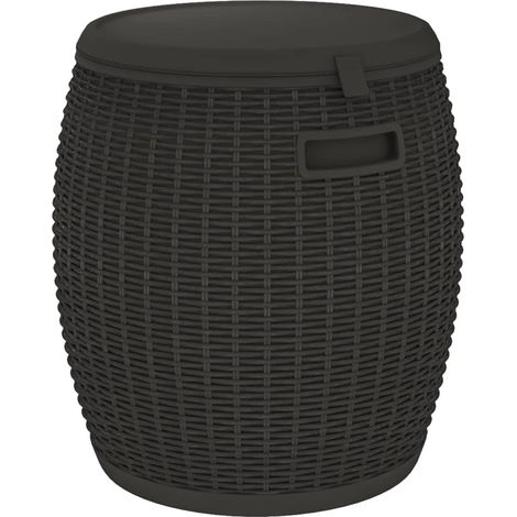 4-in-1 Garden Storage Box Black Polypropylene vidaXL