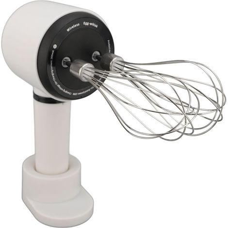Batteur à Main sans Fil à Double Tête – Fouet électrique en Acier Inoxydable Rechargeable par USB pour la Cuisson, le Mélange de Cuisine, le Battage des œufs et le Pétrissage de la Pâte (1/4)