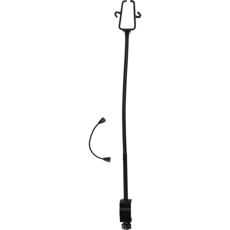Soporte de 90 cm para secador de pelo de mascotas, de acero inoxidable con pinza para el aseo de perros y gatos.