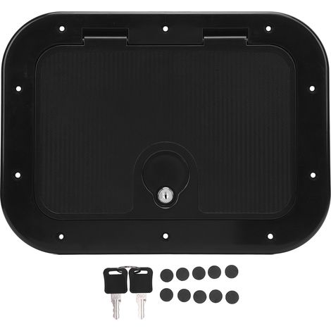 Ortviai Trappe d'accès étanche pour bateau et camping-car – Couvercle de trappe de pont 300 x 200 mm en ABS avec serrure et clés (1/5)