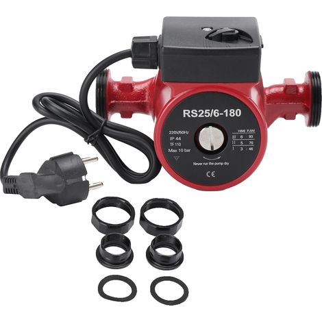 Pompe de circulation, puissance de 95W, débit de 56L/min, hauteur maximale de 6m, tension de 220V, indice de protection IP44 (1/5)