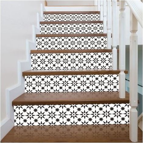 Lntyq Set of 6 self for stairs, dosseret, brick, rehausseur of stairs, waterproof, self removable for decoration of stairs, self for home (1/4)