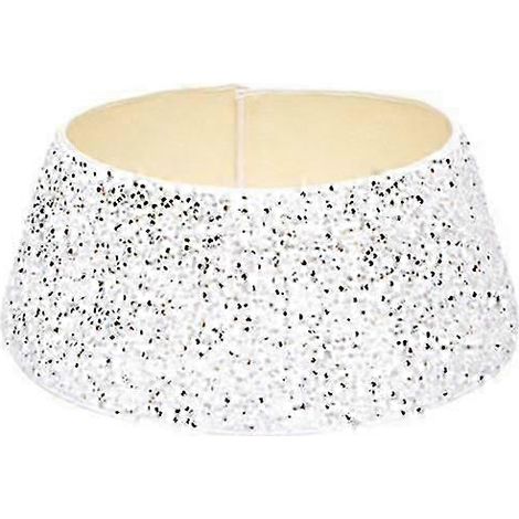 Jupe de sapin de Noël à paillettes 2025, collerette de sapin de Noël à montage rapide, habillage de base de sapin de Noël scintillant, anneau de décoration pour la maison (1/5)