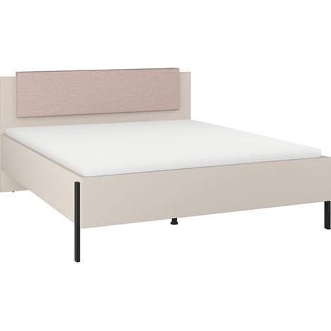 Letto matrimoniale con base Bérénice cachemire 180x200cm