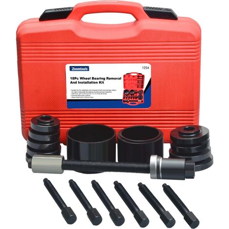 19 pièces Coffret d'extracteurs de roulements de roue Outil de montage et démontage pour moyeux de roue, compatible VW, Audi, Vauxhall, Fiat, BMW, Ford (1/5)