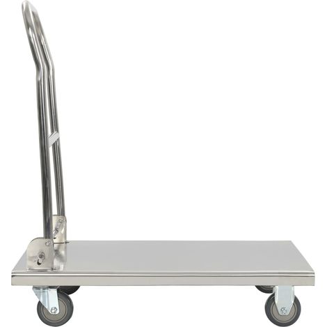 Maison Exclusive - Carrello di Trasporto Argento 82x53x86 cm Acciaio Inossidabile