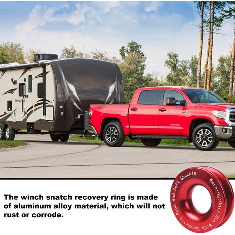 Recovery Ring Winch Rope Recovery Ring Tow Hook Tow Rope Rescue (1/4)