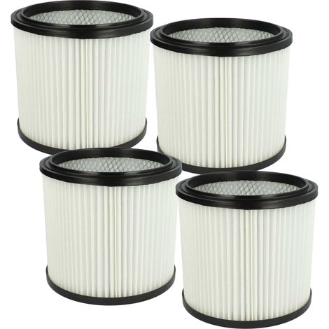 vhbw 4x Filtro plisado compatible con Mauk NTS aspiradora en seco y húmedo30l 1200W, 20l 1200W aspiradora - negro blanco (1/4)