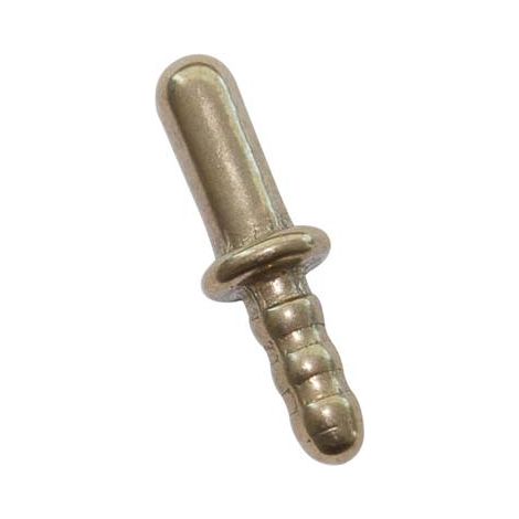 INCONTRO FERMAPORTA A PINZA A PIOMBARE - MM 14X45 OTTONE LUCIDO- 10 pezzi