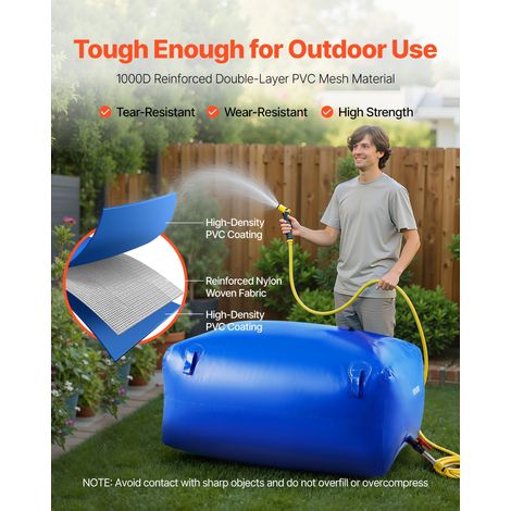 Réservoir d'Eau Souple 400 L - Vessie de Stockage Eau Pliable (1/5)