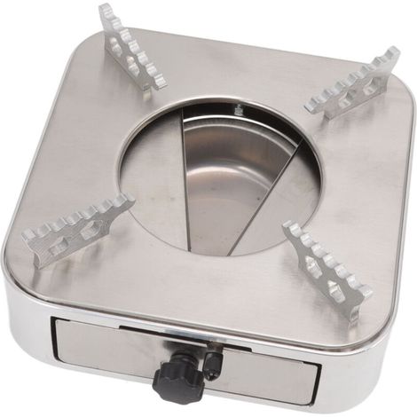 Alcohol Stove Stainless Steel Silver One Piece Design Drawer Structure Spirit Burner for Home Hiking
