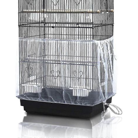 Filet universel pour cage à oiseaux, jupe de cage à perroquet - Blanc (n