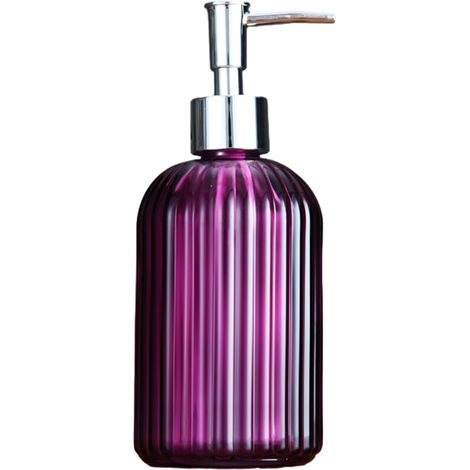 Distributeur De Savon En Verre - Pompe En Acier Inoxydable 304 - 400 Ml - Pour Salle De Bain Cuisine - 1 Pièce (1/5)