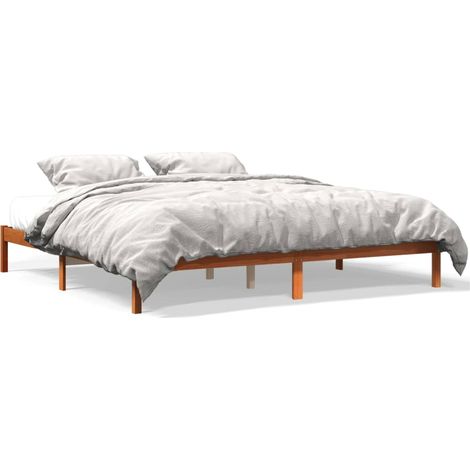 Maison Exclusive - Giroletto senza Materasso Marrone Cera 180x200 cm Legno di Pino