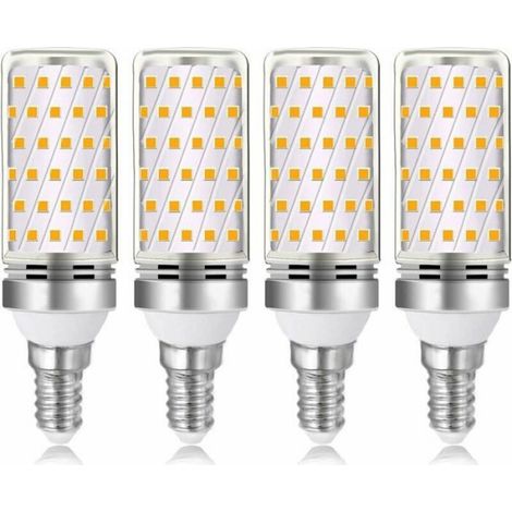 Ampoule E14 16W LED Blanc Chaud 3000K 1600lm, équivalent Lampe Halogène E14 100W 120W, AC 230V, non-dimmable, 4pcs Label (1/3)