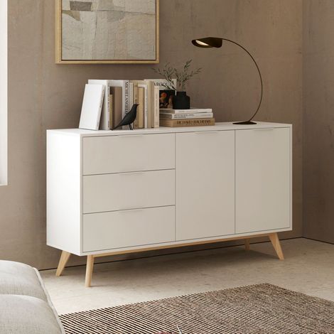 CALICOSY - Buffet 2 portes, 3 tiroirs Campus - L140 cm