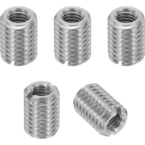 Insert Fileté Adaptateurs de Filetage de Réduction en Acier Inoxydable 316, 5 Pcs M10 x 1.5 Mâle vers M6 x 1 Femelle Écrou d'Insertion de Réparation, Fixateur 14mm (1/5)
