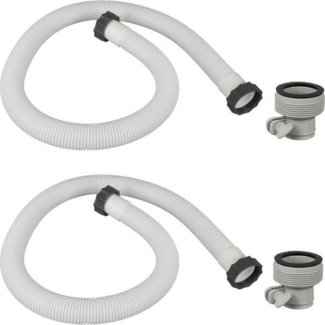 lot de 2 tuyaux pour piscines hors sol Tuyau de piscine de 38 mm tuyau de rechange pour pompe de (1/5)
