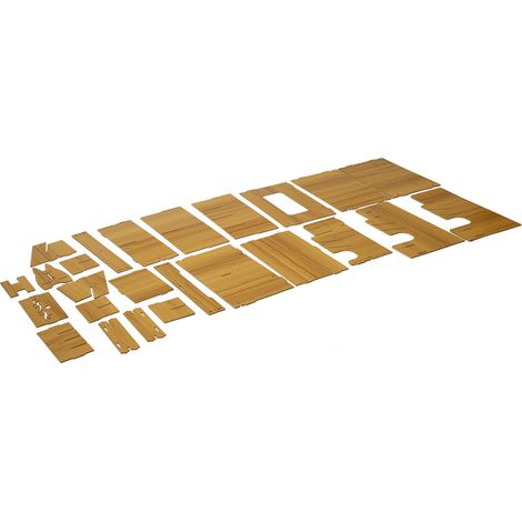 Boîte de rangement de bureau en bois (avec tiroirs) - Porte-stylos/organisateur de fournitures de bureau en bois facile à monter (1/5)