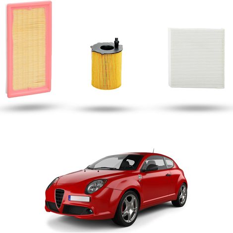 Kit Tagliando 3 filtri compatibile con Alfa Romeo Mito (955) 0,9 Twin Air Turbo 77kw dal 2013 (1/5)