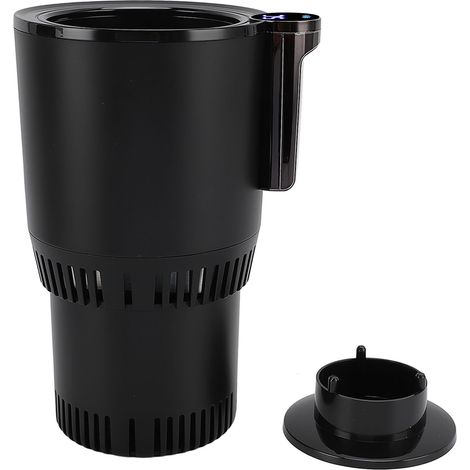 Chauffe-tasse intelligent 2 en 1 pour voiture, refroidisseur, refroidissement automatique, support de tasse chauffant, garde les boissons au frais et au chaud pour les voyages sur la route, noir (1/5)