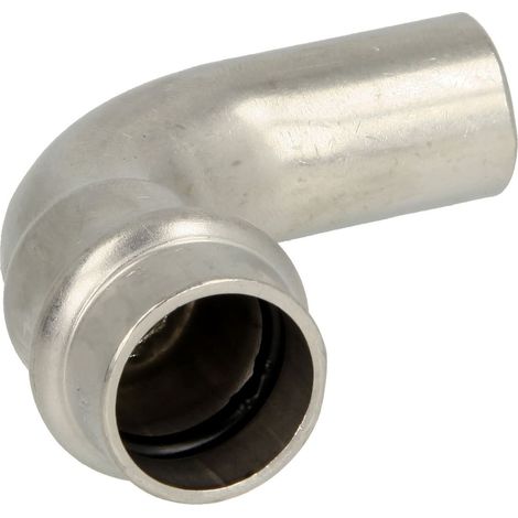 Coude 90° à sertir en inox FM18 mm profil V