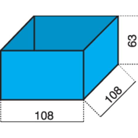 Hünersdorff Sortimentskoffer-Einsatz (L x B x H) 108 x 108 x 63 mm Anzahl Fächer: 1 Inhalt 1 St.