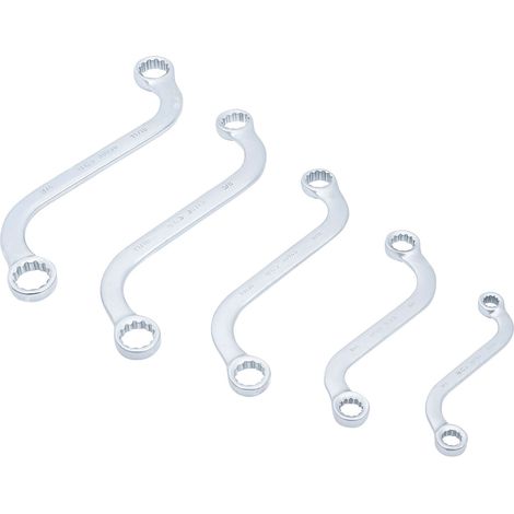 BGS Set di chiavi ad anello doppio a S, in pollici, apertura 3/8" - 3/4", 5pz. (1/4)