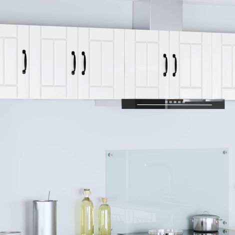 vidaXL Meuble mural LUCCA 2 pcs Blanc brillant 30 x 31 x 40 cm (1/5)