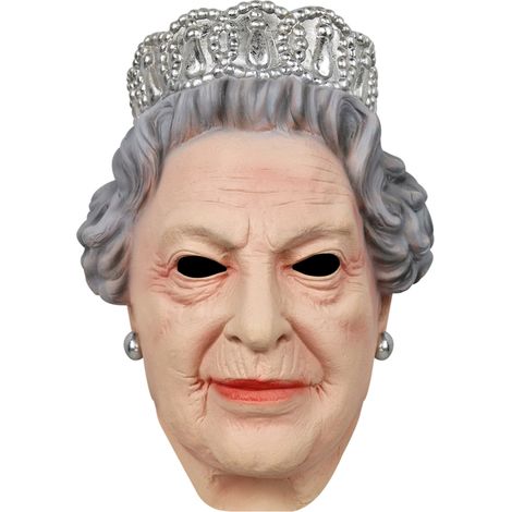 Figurine Collection Reine Elizabeth II en Résine, Masque Latex Cosplay, Décoration Bureau Voiture ou Appui de Fenêtre (1/5)