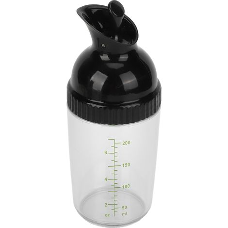Shaker à vinaigrette 200 ml sans BPA, anti-fuite, avec couvercle, noir (1/5)