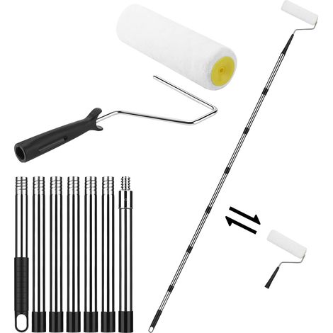 23 cm Paint Roller with Adjustable Pole 2.1 m, Stainless Steel (1/5)