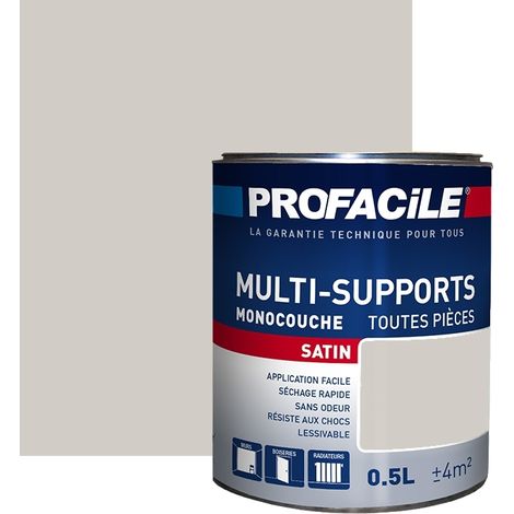 Peinture intérieure multi-supports, satin, murs, plafonds, boiseries, radiateurs, sans odeur, plusieurs teintes PROFACILE D1CDC6 0.5 litre