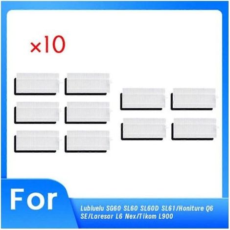 Lot de 10 filtres de nettoyage pour aspirateur robot Lubluelu SG60 SL60 SL60D SL61/Laresar L6 Nex. (1/5)
