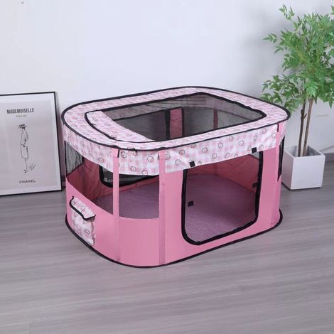 Tente de jeu pliable (70 x 55 x 40 cm) pour chiots, chiens, chats et lapins, idéale pour une utilisation intérieure et extérieure.