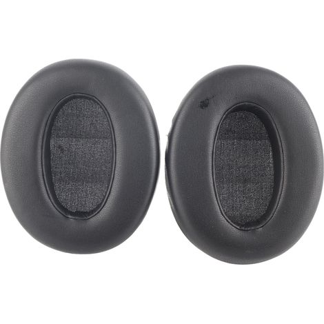 Coussins d'oreille de remplacement en cuir protéiné doux, mousse isolante antibruit épaisse pour casque WH-XB910N, noir (1/5)