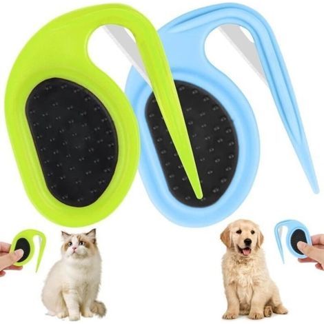 Coupe Noeud Chat Poil Long, 2 Pièces Peigne à Nouer pour Chiens, Couteau Démêlant pour Animaux de Compagnie avec Lame en Acier (1/4)