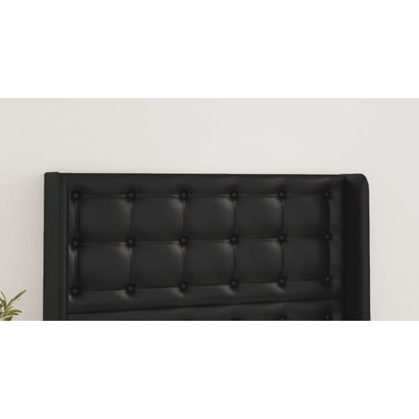 Kopfteil mit Ohren Schwarz 103x16x118/128 cm Kunstleder vidaXL (1/5)