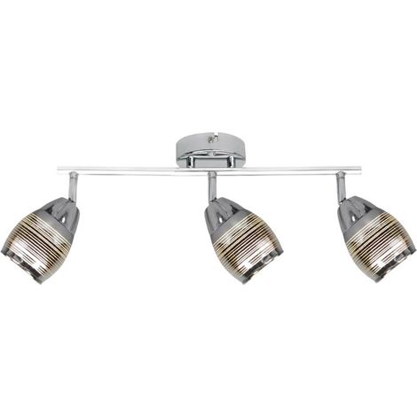Plafoniera Candellux Milton 3 luci E14 cromo vetro (1/5)
