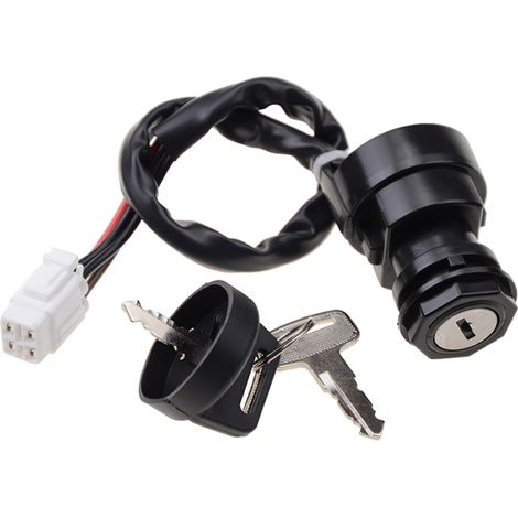 4-wire ignition switch, compatible with Yamaha 400cc minibikes, universal anti-theft device for minibikes and pocket bikes, suitable for small off-road vehicles and light motorcycles, key included, wa