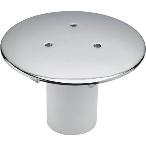 Capot en laiton chromé 120 mm pour bonde de douche 90 mm – Tube garde d'eau – Installation facile sur receveur standard