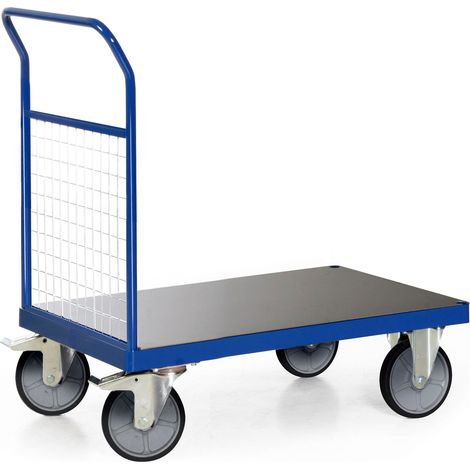 Bako Logistiksysteme Plattformwagen F600 mit Gitter- Stirnwand ohne Bordkante 1200x800mm