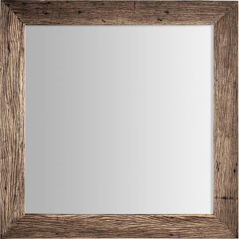 Miroir Rectangulaire Ethnique en Bois Recyclé - Teinte naturelle bois vieilli ethnique (1/2)