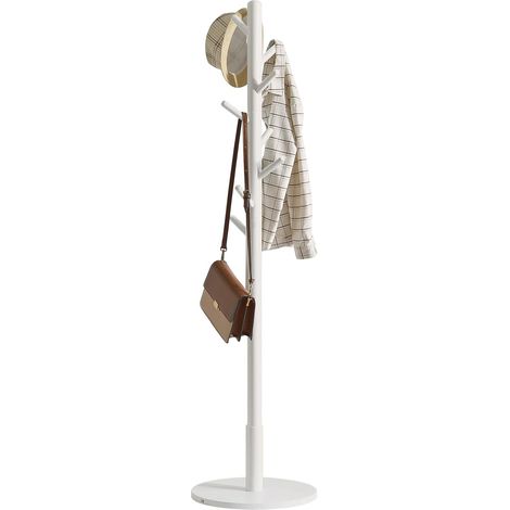 Porte-manteau,Portant à Vêtements en Bois,Blanc WD-114 (1/5)