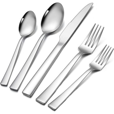 Herogo 20-teilig Edelstahl Besteckset für 4 Personen Silber Poliert (1/5)