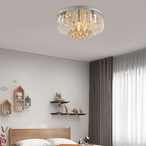 LED moderne Kristall Kronleuchter, Wohnzimmer Beleuchtung Deckenleuchte, Kristall Pendel Dachleuchte, 50  25cm